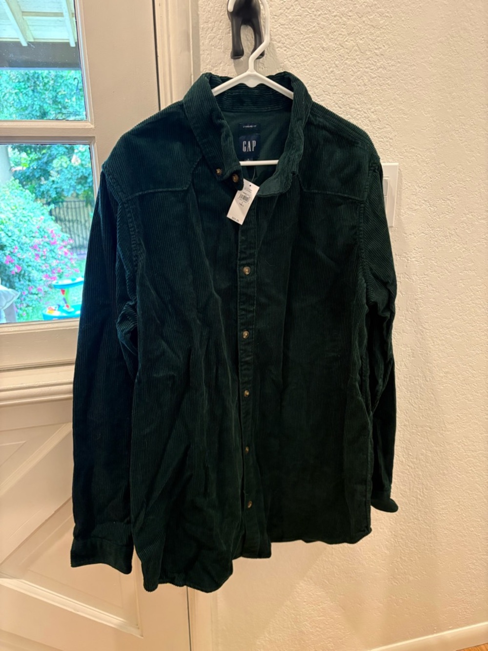 GAP Men’s Dark Forest Green Corduroy Shirt Jacket